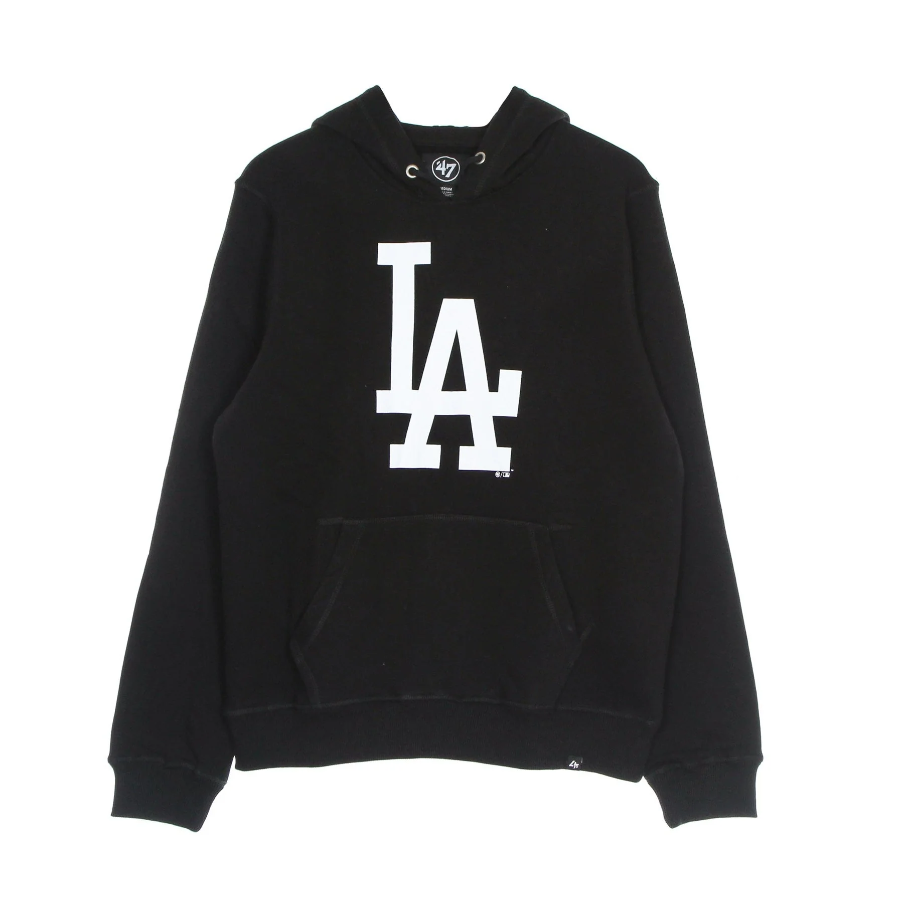 47 BRAND Felpa Cappuccio Uomo Mlb Imprint Burnside Hood Losdod Jet Black da uomo