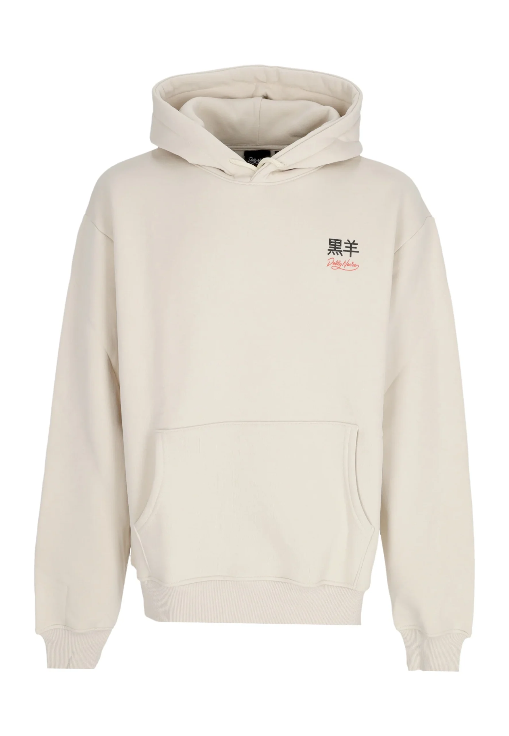DOLLY NOIRE Felpa Cappuccio Uomo Cyber Kaeru Nyobo Hoodie Beige da uomo